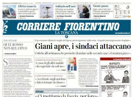 Fiorentina, sfida alla capolista Milan. Corriere Fiorentino titola: "Al Diavolo la paura"