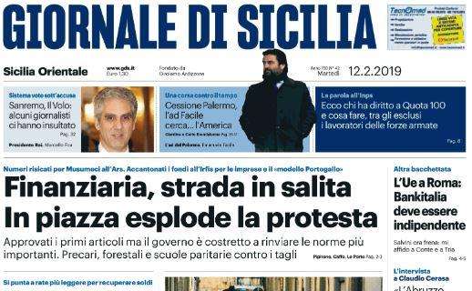 Giornale di Sicilia: "Cessione Palermo, l'ad Facile cerca... l'America"