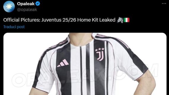 Juventus, pubblicati i primi leak della maglia 25/26: strisce asimmetriche e colore rosa