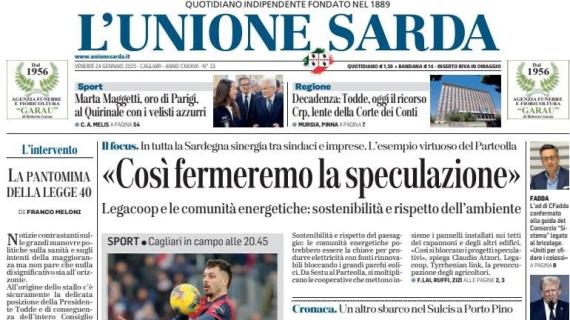 L'Unione Sarda in vista del match di stasera: "Nicola, a Torino serve cuore"