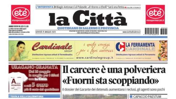La Città in prima pagina: "Bomber Dia 'saluta'. Dolore al ginocchio e stagione finita"