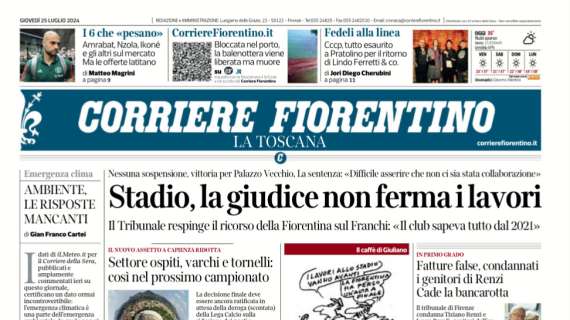 Il Corriere Fiorentino sul mercato in uscita della Fiorentina: "I sei che pesano"