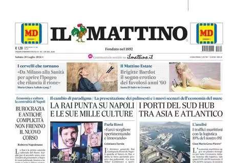 Il Mattino in apertura con la presentazione del Napoli: "Gli azzurri del riscatto"