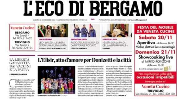 L'Eco di Bergamo: "Atalanta, contro lo Spezia per sfatare il tabù: caccia a 3 punti pesanti"