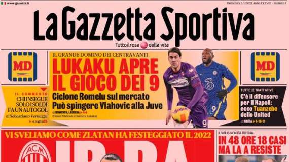 L'apertura de La Gazzetta dello Sport su Ibrahimovic: "Il mio anno magico"