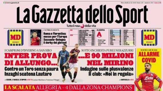 L’apertura odierna de La Gazzetta dello Sport sul trionfo bianconero: “Riecco la Juve”
