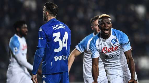 Il Napoli vince anche ad Empoli, La Gazzetta dello Sport: "Scudetto a 100 all'ora"