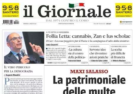 Il Giornale si dedica alle milanesi: "Poker Milan all'Udinese. L'Inter vince con il fiatone"