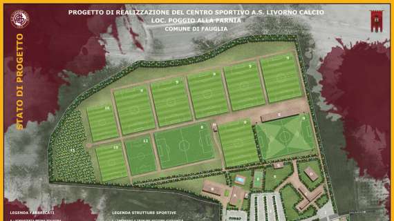 Livorno, ufficialmente presentato il progetto del nuovo centro sportivo