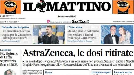 Il Mattino: "De Laurentiis e Gattuso, tregua per la Champions: l'addio può attendere"