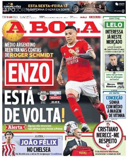 Le aperture portoghesi - Enzo Fernandez torna ad allenarsi con il Benfica