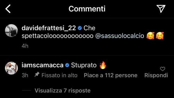 L'autogol social di Scamacca (poi cancellato) dopo la vittoria col Milan: "San Siro stuprato"