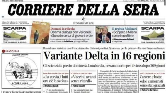Corriere della Sera: "Italia da sogno: è in semifinale"