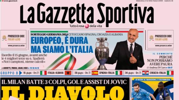 Il Milan torna a vincere. La prima pagina della Gazzetta: "Il Diavolo è vivo"