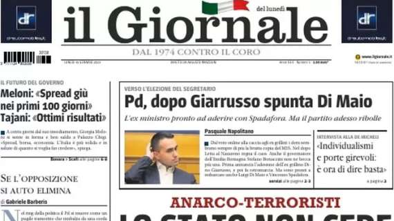 Il Giornale: "Milan e Juve, ora è crisi nera: Pioli guarda al mercato, Allegri rischia la B"