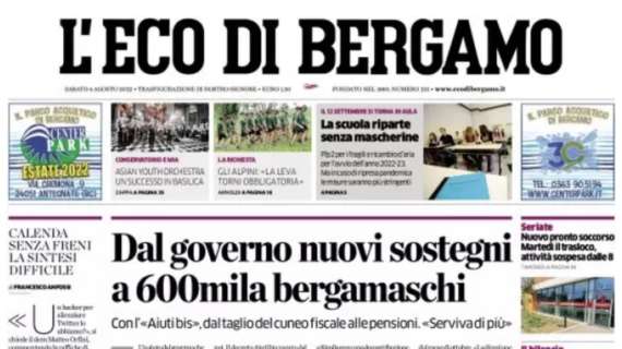 L'Eco di Bergamo: "Atalanta a Valencia: prove generali verso il campionato" 