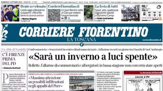 Oggi Atalanta-Fiorentina, il Corriere Fiorentino: "Dente avvelenato"