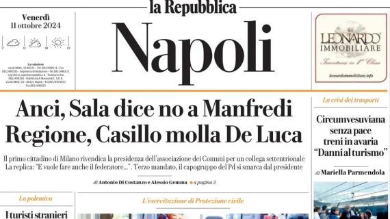 Nuovo furto, l'edizione di Napoli de La Repubblica titola: "Posillipo, auto rubata a Politano"