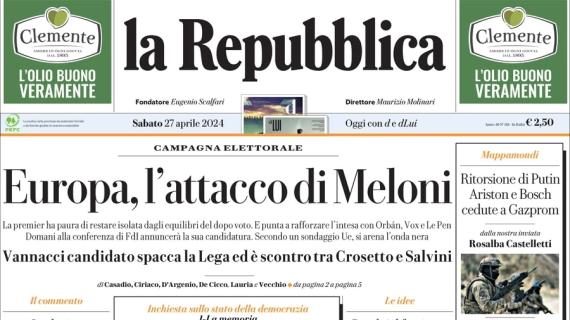 La Repubblica: "Allegri e Pioli quasi out: dagli altari all’hashtag inventando una scusa"