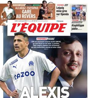 L'Equipe apre con il Marsiglia che vuole trattenere Sanchez: "Alexis a tutti i costi"