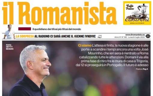 L'apertura de Il Romanista dopo l'arrivo di Mourinho: "Welcome home"
