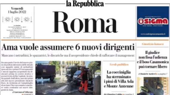 La Repubblica Roma: "Lazio, c'è Cancellieri. La Roma e CR7, ormai è una sit com"
