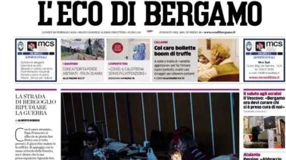 L’Eco di Bergamo titola: “Atalanta, stasera c’è la Samp e l’occasione non va sprecata”