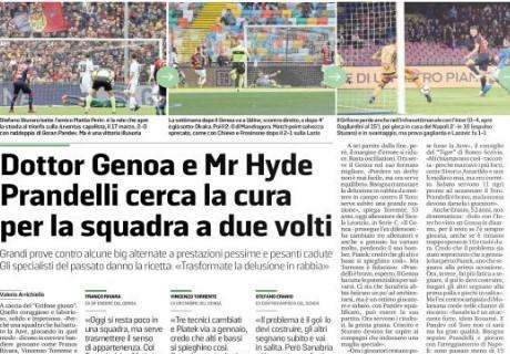 Il Secolo XIX: "Dottor Genoa e Mr Hyde, Prandelli cerca la cura"