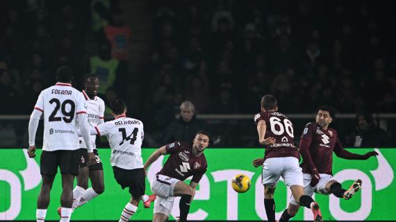 Un'altra delusione: il Milan cade anche in campionato, il Torino ringrazia super-Milinkovic