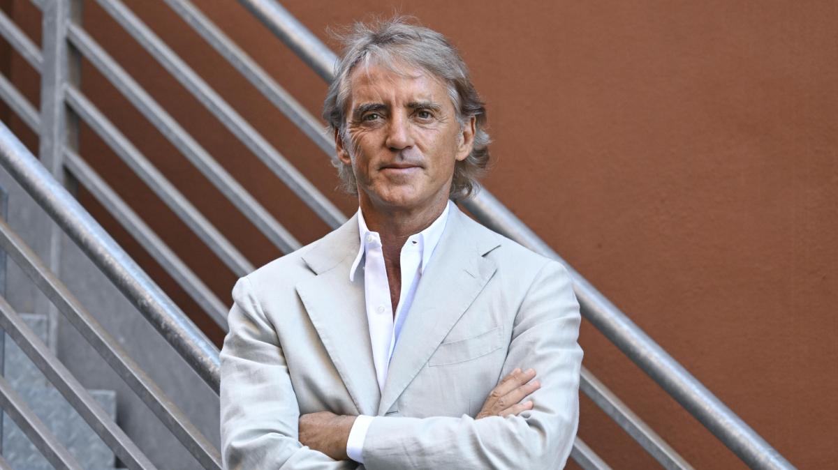 Roma-Atalanta, il ct Mancini in tribuna