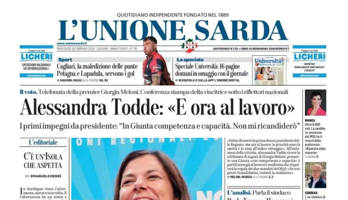 L'Unione Sarda: "Cagliari, la maledizione delle punte. Petagna e Lapadula, servono i gol"