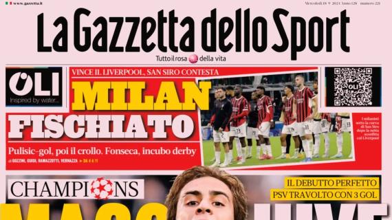 La Gazzetta dello Sport in apertura su Yildiz e un gol storico alla Del Piero: "Mago Juve"