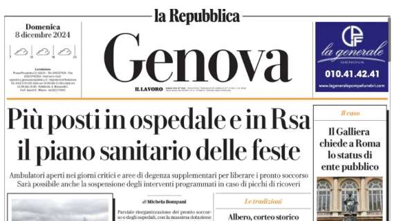 La Repubblica (ed. Genova) titola: "Genoa avanti piano, Marassi resta tabù"