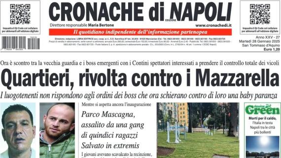 L'apertura di Cronache di Napoli: "Per Garnacho chiesti 65 milioni. Fagioli idea in prestito"