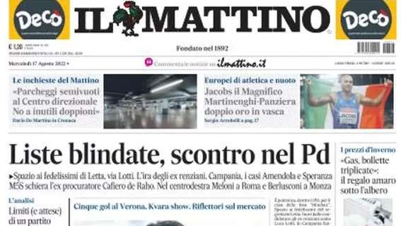 Il Mattino sul mercato: "Napoli batte i colpi: Raspadori e Ndombele"