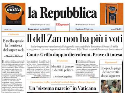 La Repubblica: "L'Inghilterra vola in semifinale. Ora rivuole l'Europa"