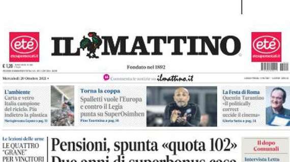 Il Mattino: "Spalletti vuole l'Europa e contro il Legia punta su SuperOsimhen"