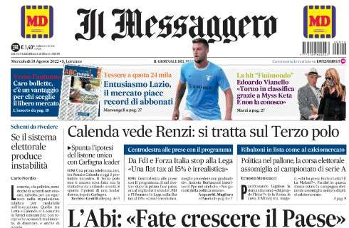 Il Messaggero: "Entusiasmo Lazio, il mercato piace: record di abbonati"