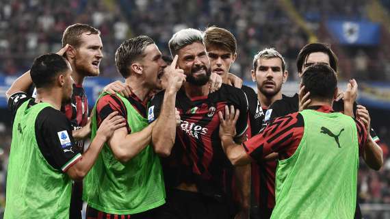 Serie A, la classifica aggiornata: il Milan aggancia il Napoli in vetta. Solo due punti per la Samp