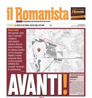 La Roma 'vede' il nuovo stadio, Il Romanista in prima pagina: "Avanti!" 