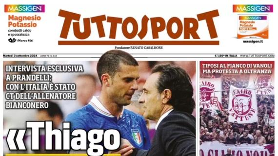 L'apertura di Tuttosport con Prandelli: "Thiago Motta ripagherà la Juve"