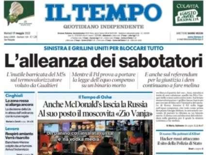 Il Tempo: "La Lazio pareggia in extremis con la Juve e va in Europa League"