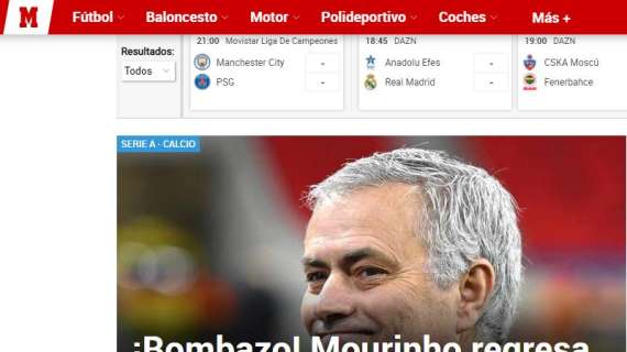 "Bombazo dall'Italia": ecco le reazioni dalla Spagna all'ufficialità di Mourinho alla Roma
