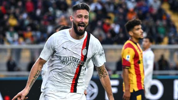 Milan, Giroud espulso a Lecce: adesso può rischiare da due a quattro giornate di squalifica