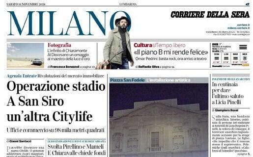 Corriere Milano in apertura: "Operazione stadio. A San Siro un'altra Citylife"