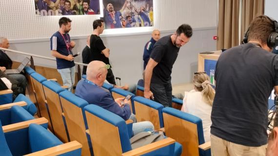 Spalletti lascia l'Italia. Alla conferenza stampa dell'addio presenti anche Gravina e Buffon