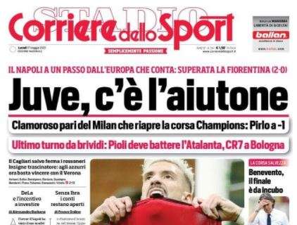 L'apertura del Corriere dello Sport: "Juve, c'è l'aiutone"