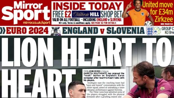Le aperture inglesi - Euro 2024, l'Inghilterra sfida la Slovenia: "Lion heart to heart"