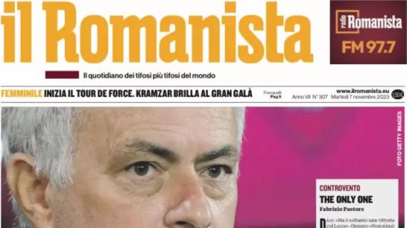 La Roma segna sempre last minute. Il Romanista titola: "51 sfumature di Mou"