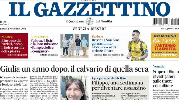 Il Gazzettino: "Brividi a San Siro: gol annullato al Venezia al 97' e vince l'Inter"